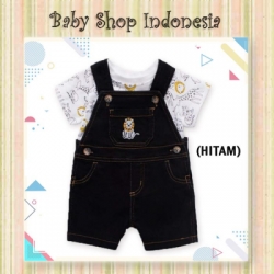 LU559 Baju Bayi Overall Set Anak Import Branded Denim Color Lion  large